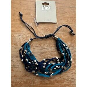 Mia Collection Leather Strand Slider Bracelet